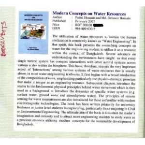 Modern Concepts on Water Resources
