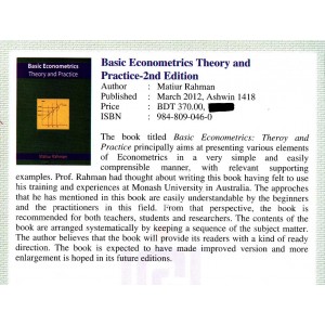 Basic Econometrics Theory and Practice